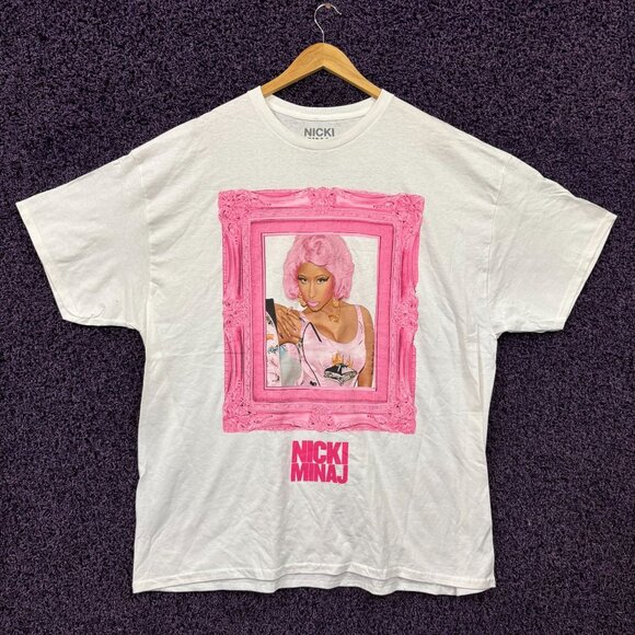 Nicki Minaj Pink Baroque Frame Pink Friday Rap T-Shirt XXL - Picture 1 of 4